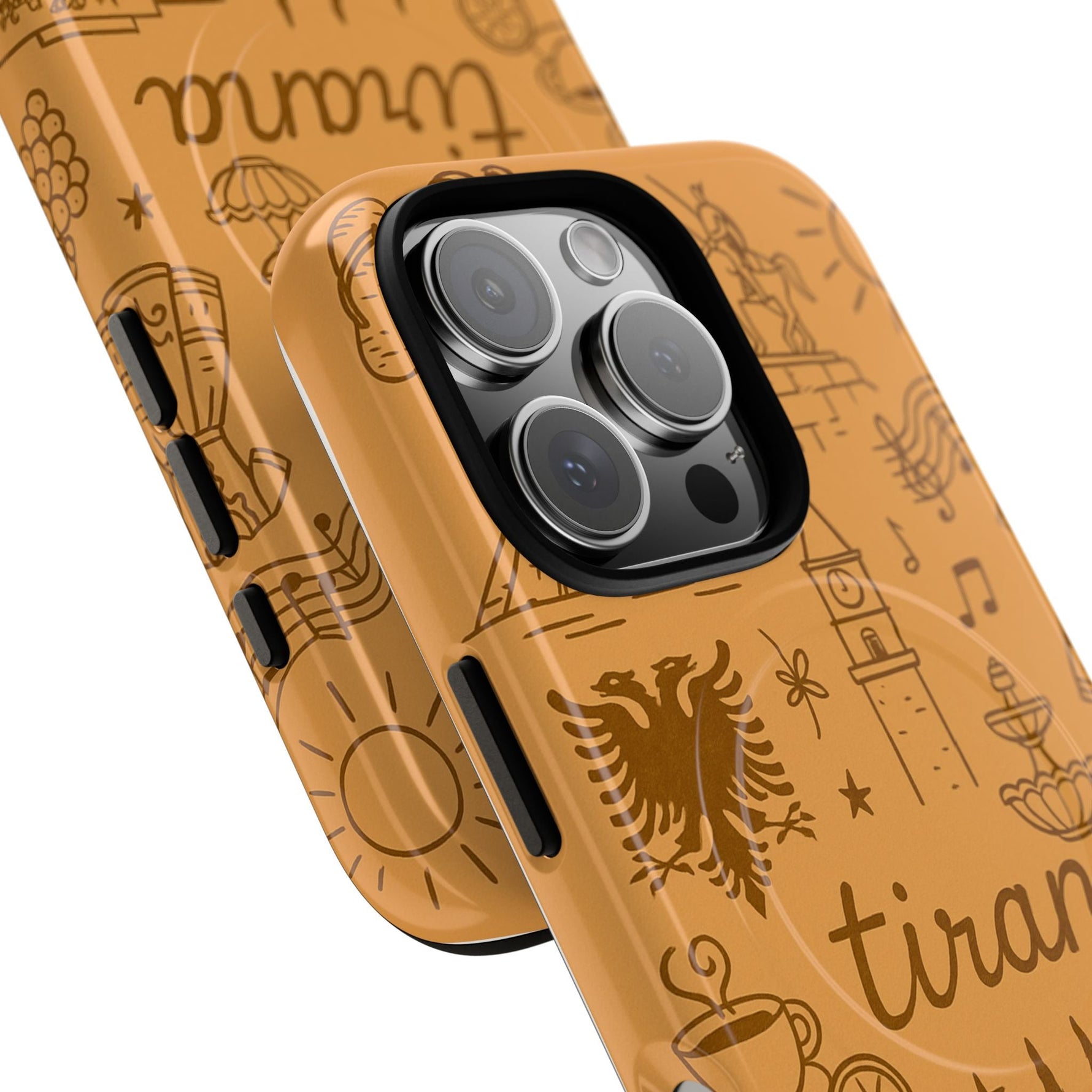 Tirana Illustrated Hand-Drawn iPhone Case — Albanian Landmarks & Icons | MagSafe compatible  Shamo's