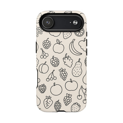 Fruit Pattern Tough iPhone Case | Compatible with MagSafe