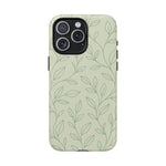 Sage Botanical Leaves Floral iPhone Case | MagSafe - Shamo's