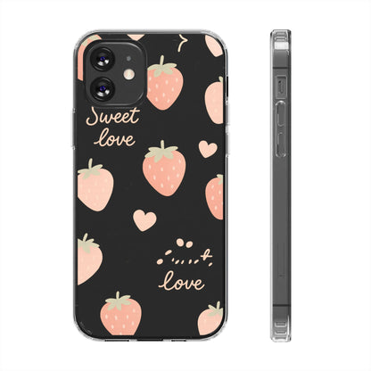 Sweet Love Strawberry Clear iPhone Case | MagSafe - Shamo's