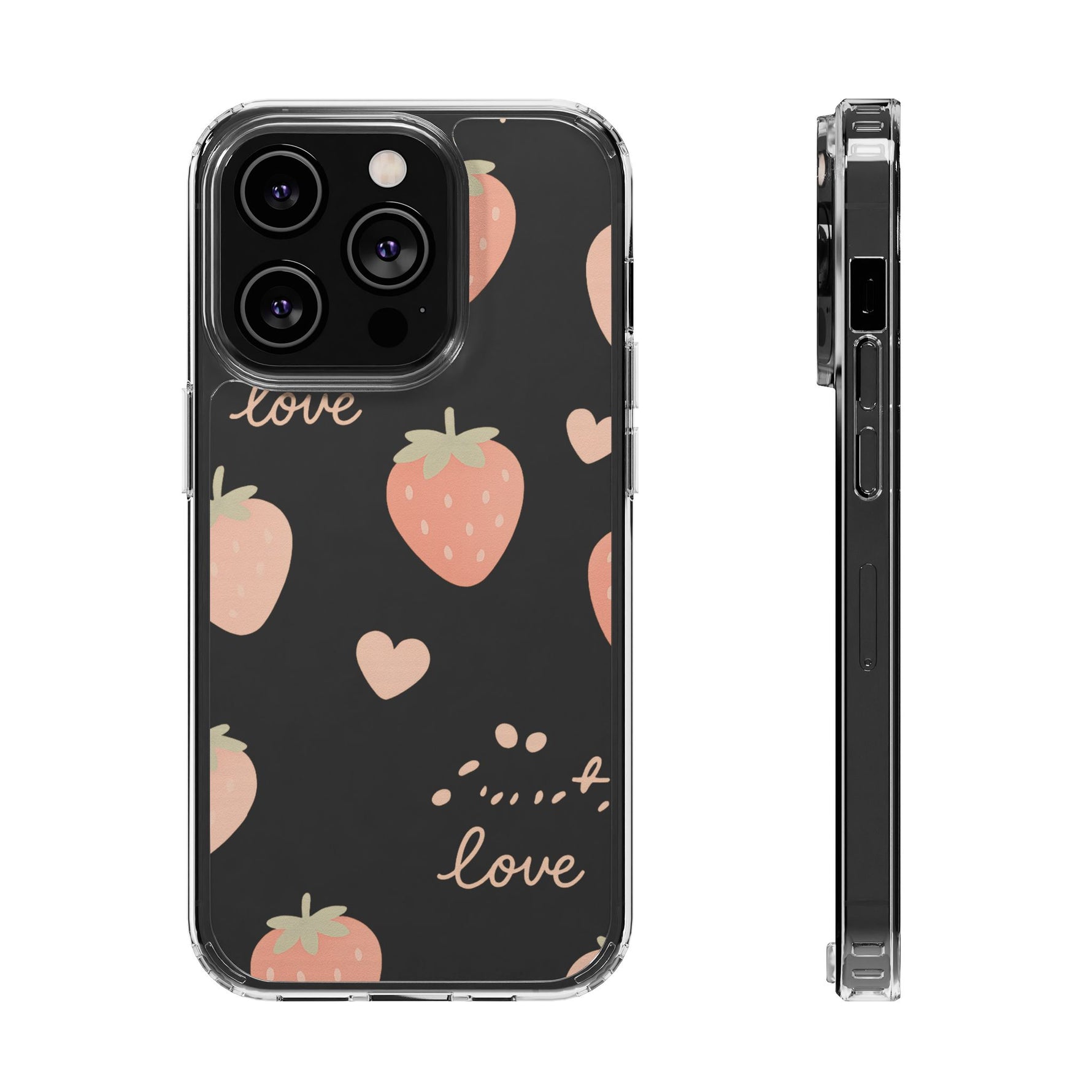 Sweet Love Strawberry Clear iPhone Case | MagSafe - Shamo's