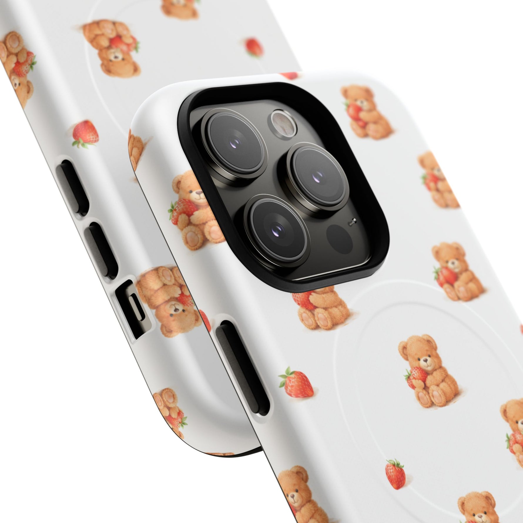 Strawberry Teddy iPhone Case with MagSafe