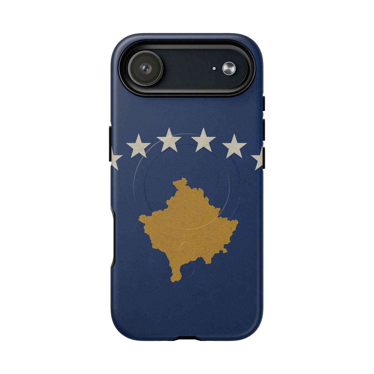 Kosovo Flag Tough iPhone Case — Navy Blue Stars & Gold Map (MagSafe compatible)  Shamo's iPhone 17 Air / Matte
