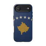 Kosovo Flag Tough iPhone Case — Navy Blue Stars & Gold Map (MagSafe compatible)  Shamo's iPhone 17 Air / Matte