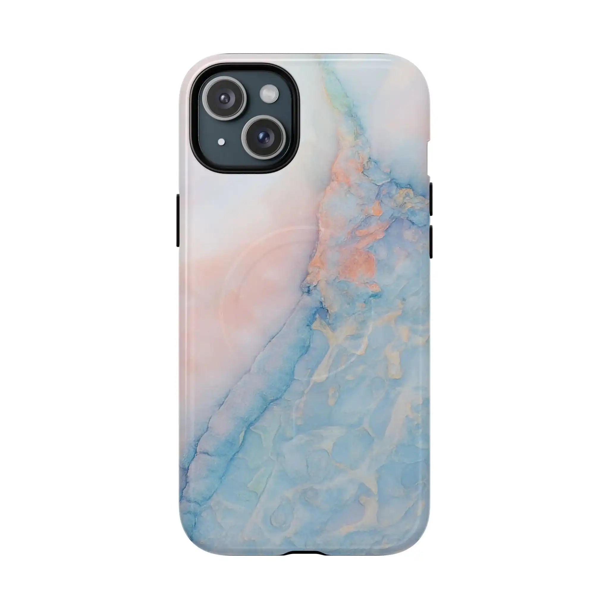 Marble Pastel iPhone Case (MagSafe compatible)  Shamo's iPhone 15 Plus / Glossy
