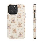 Cute Pastel Bear Impact Phone Case | Heart & Star Kawaii Pattern
