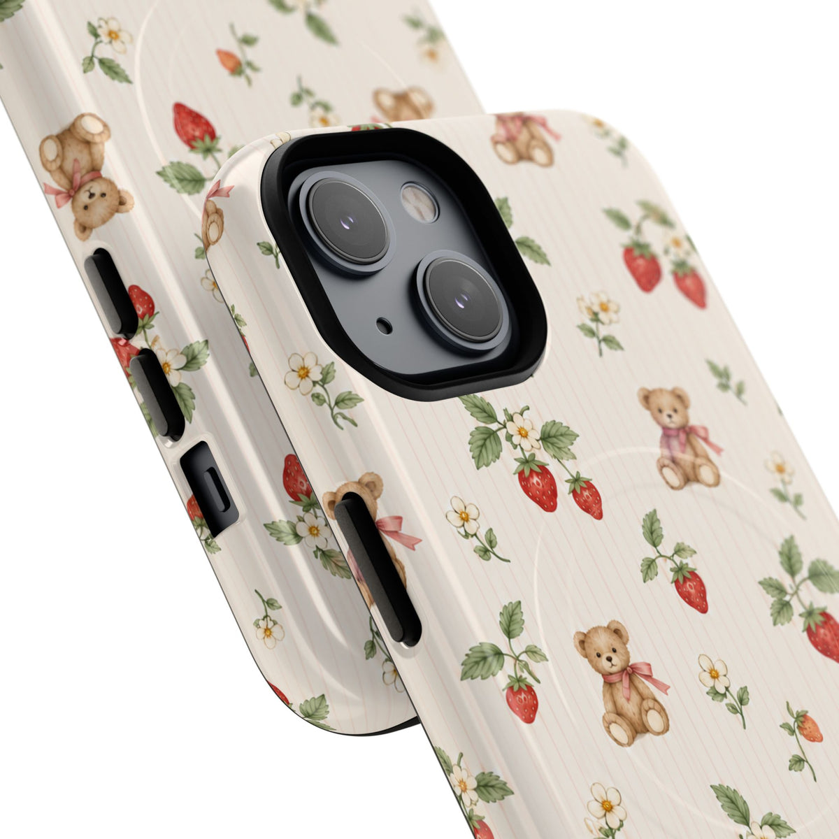 Strawberry Teddy iPhone Case with MagSafe