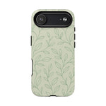 Sage Botanical Leaves Floral iPhone Case | MagSafe - Shamo's