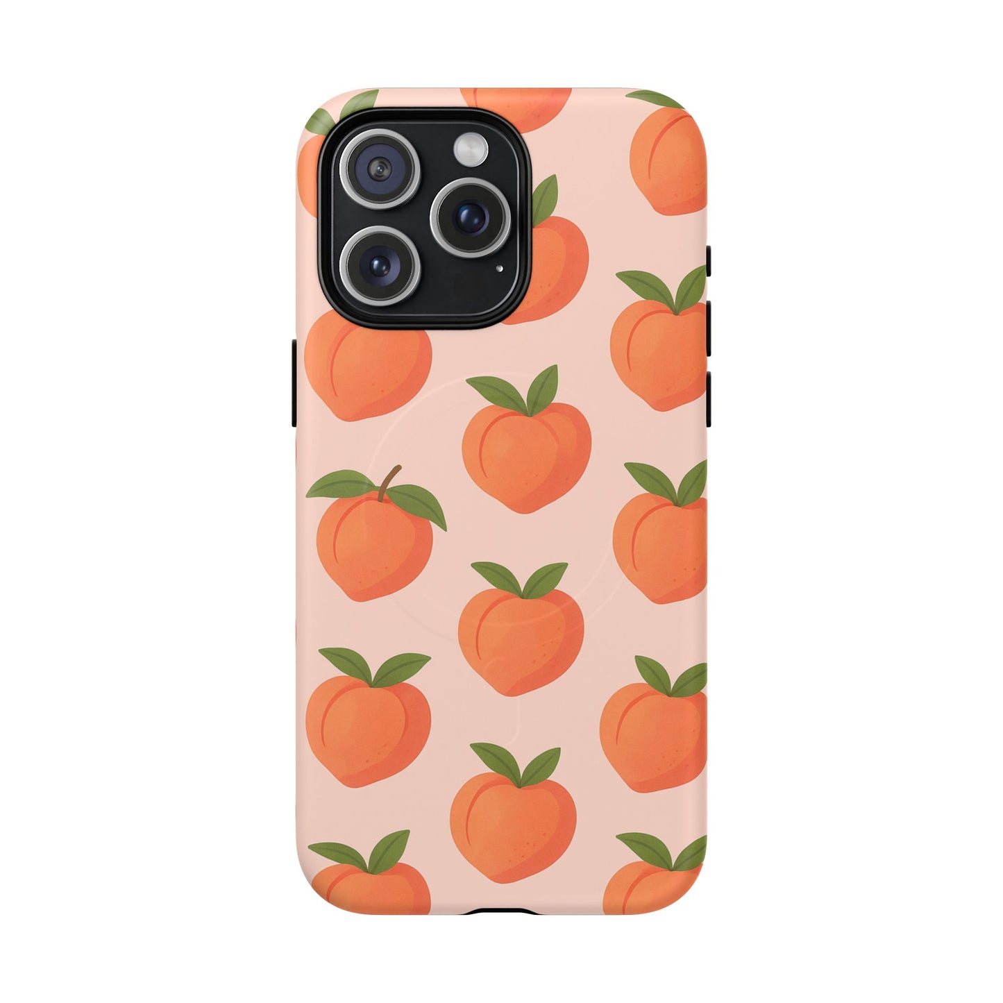 Peach Pattern Fruit Case for iPhone | MagSafe Compatible