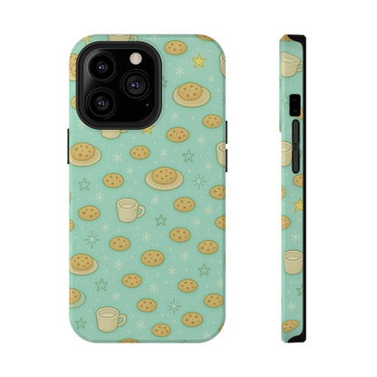 Cookie & Coffee Pattern Tough iPhone Case — Impact-Resistant
