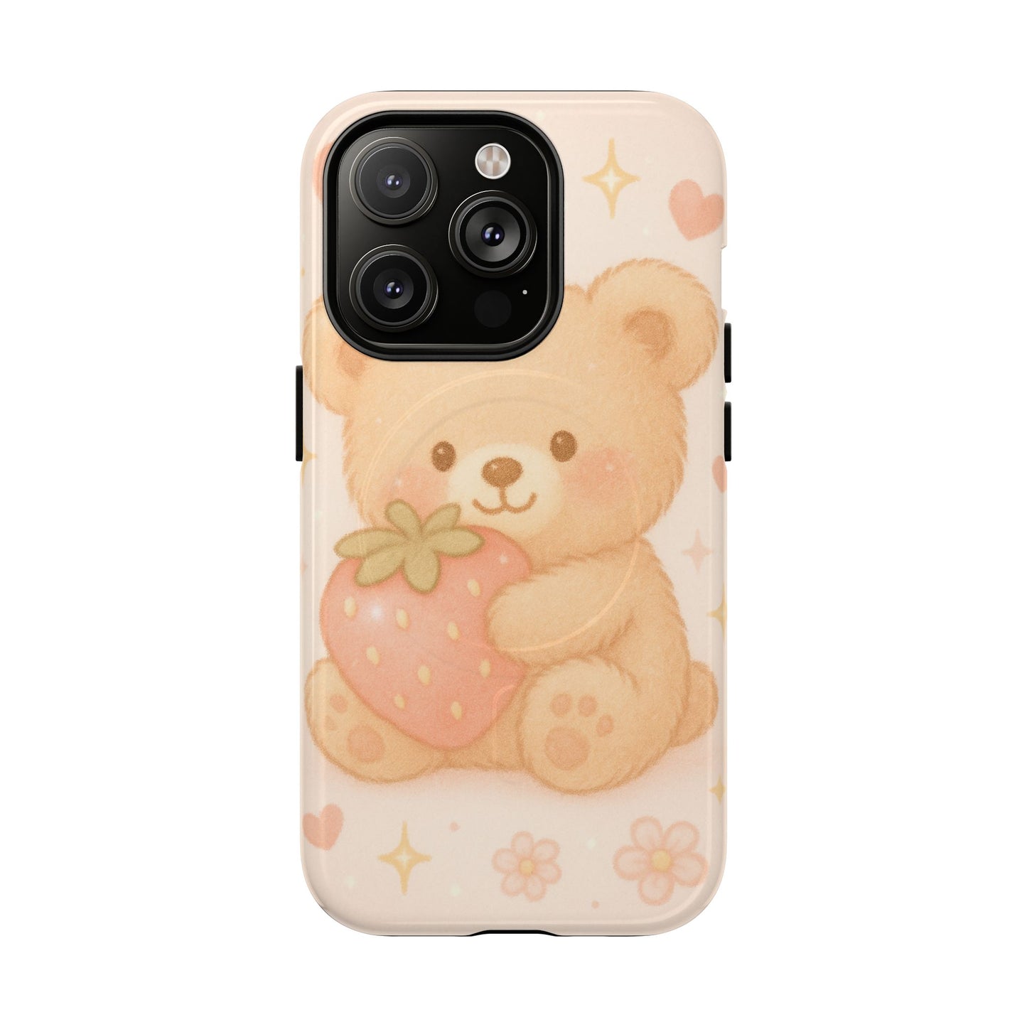 Strawberry Teddy iPhone Case with MagSafe