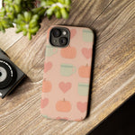 Autumn Cozy iPhone Case – Pumpkin, Heart & Coffee Cup Pattern  Shamo's