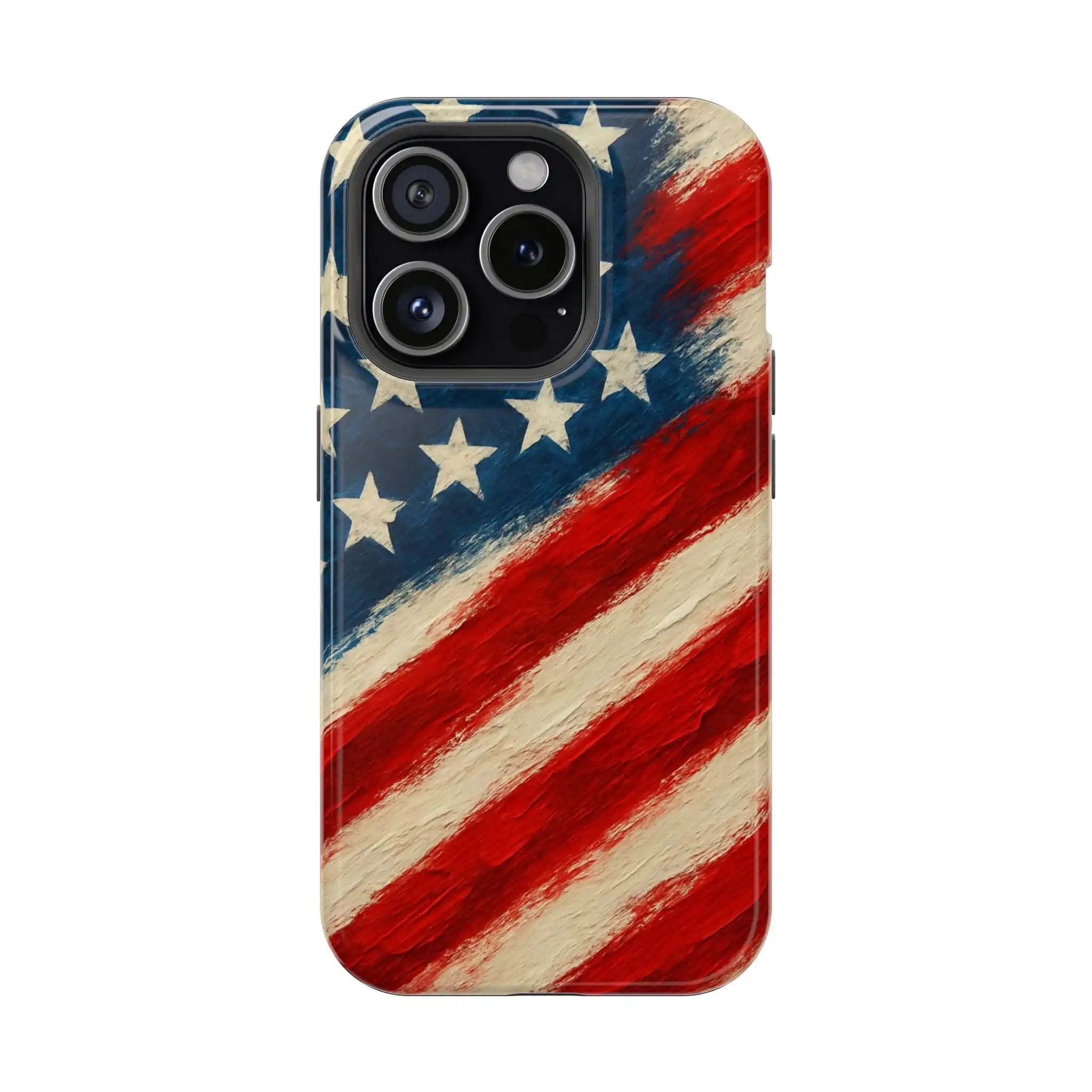 American Flag Tough Phone Case: Show Your Patriotism in Style  Shamo's iPhone 15 Pro / Glossy