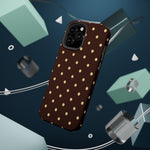 Polka Dot iPhone Case — Brown & Cream Protective Cover with MagSafe compatibility  Shamo's