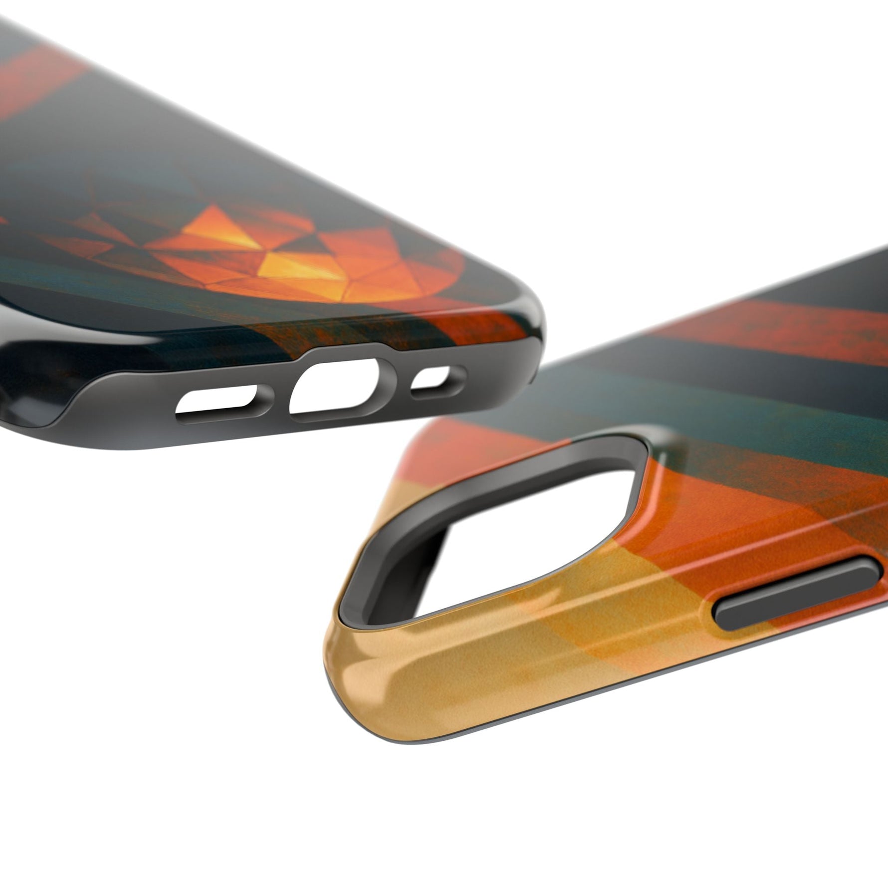 “Geometry of Becoming” Abstract iPhone MagSafe Case — Magnetic Impact-Resistant  Shamo's