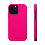 Neon Pink MagSafe Compatible Impact-Resistant Phone Case Hot Pink