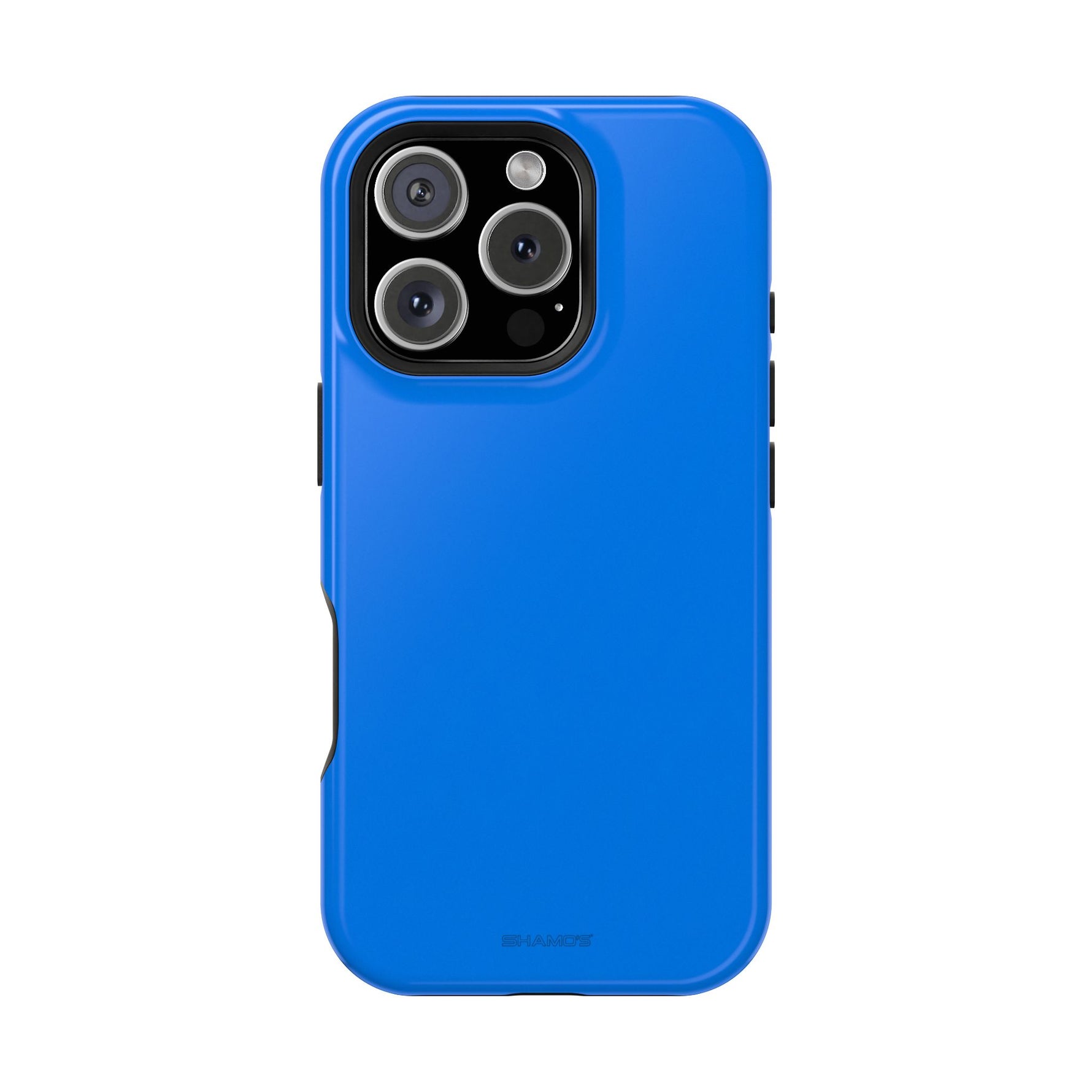 Cobalt Pop Blue Solid Color Impact-Resistant iPhone Case | Slim Shockproof MagSafe-Compatible