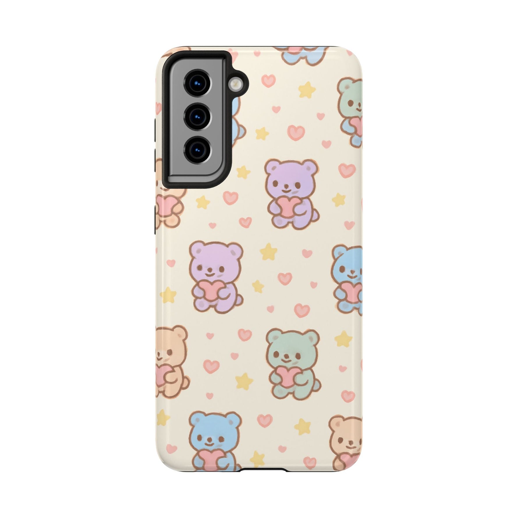 Cute Pastel Bear Impact Phone Case | Heart & Star Kawaii Pattern  Shamo's Samsung Galaxy S21