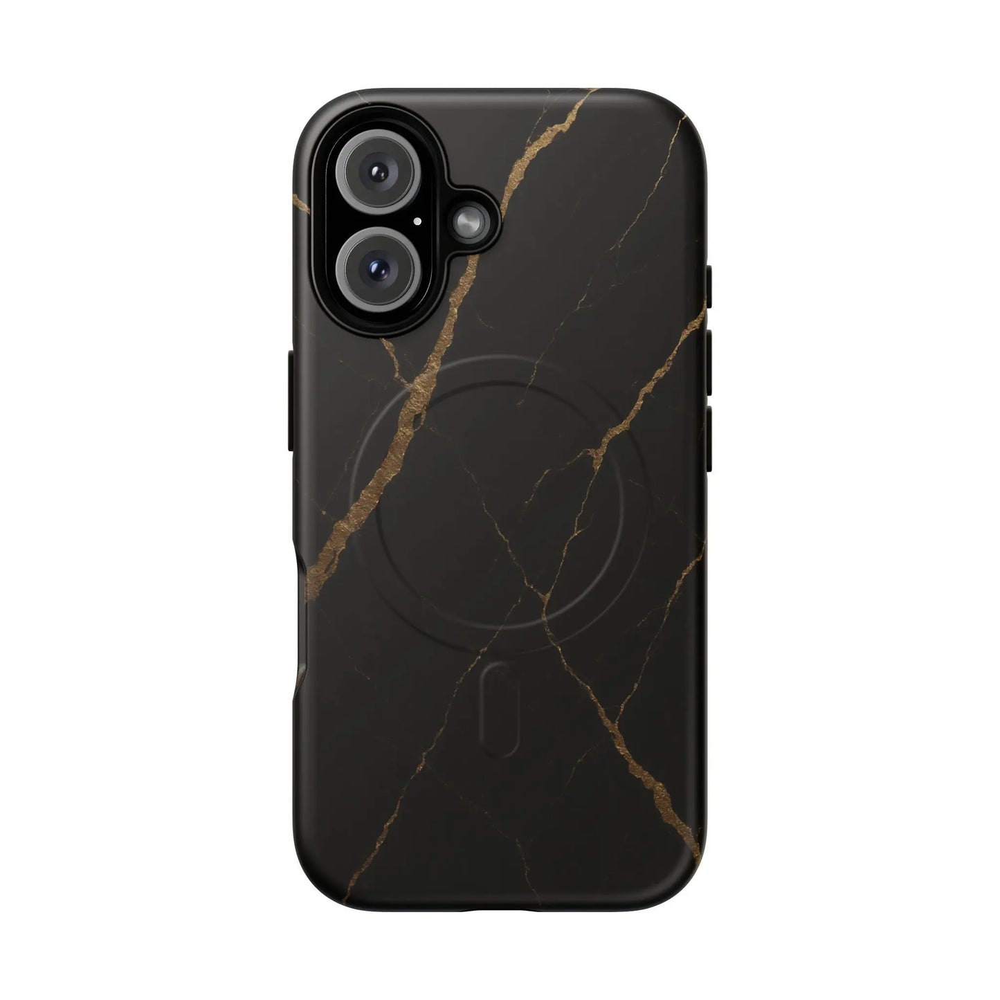 Black & Gold Marble iPhone Case with MagSafe - Shamo's