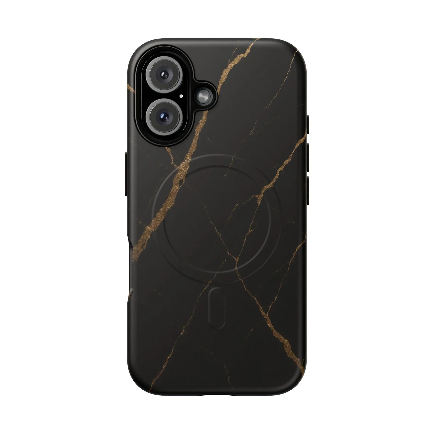 Black & Gold Marble iPhone Case with MagSafe - Shamo's