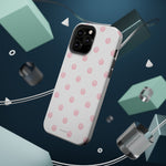 Pink Polka Dot Impact-Resistant Phone Case | MagSafe