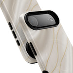 White Silk Gold Luxury iPhone Case with MagSafe - iPhone 17 Pro Max / Glossy - Shamo's
