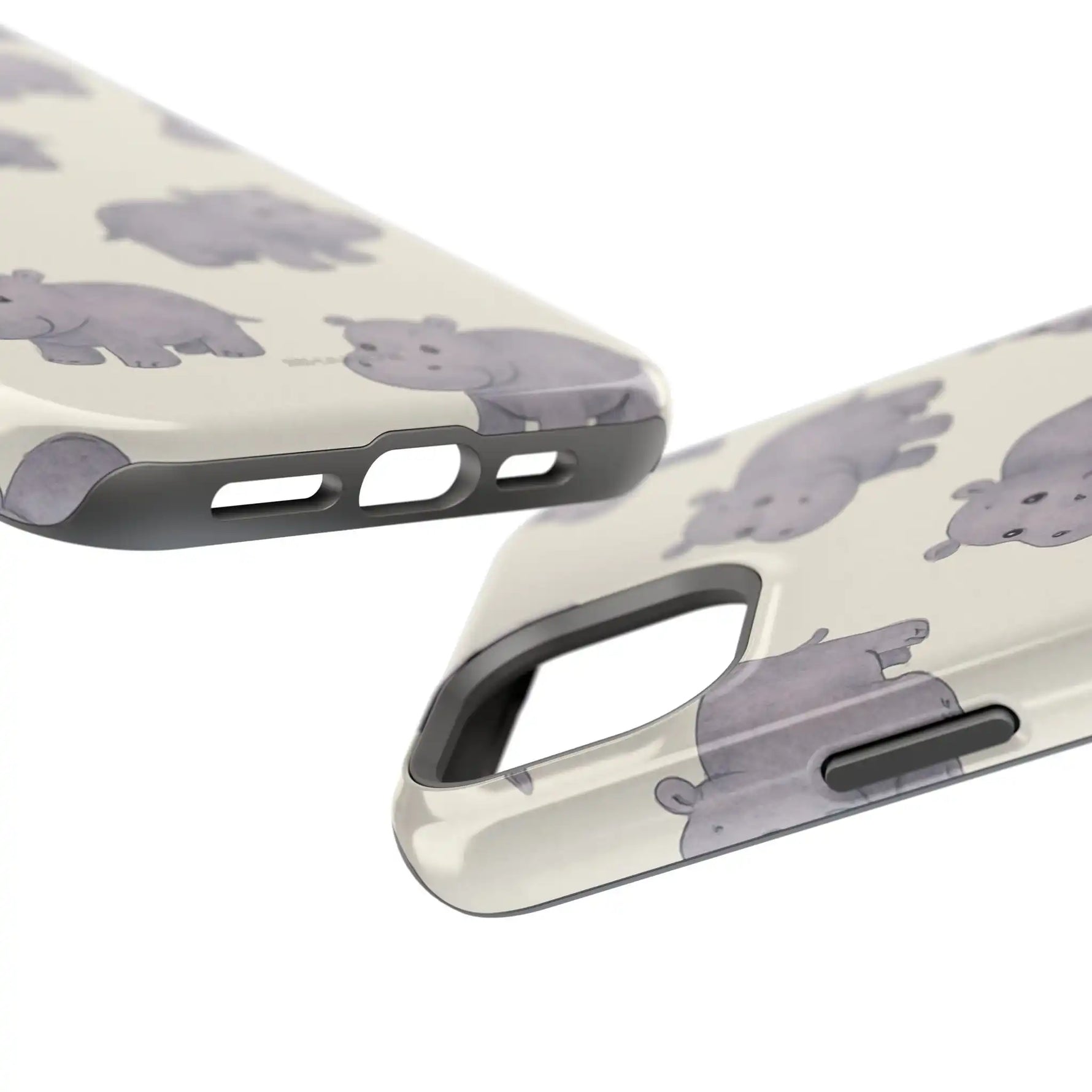 Cute Tiny Hippo Magnetic Impact-Resistant Phone Case