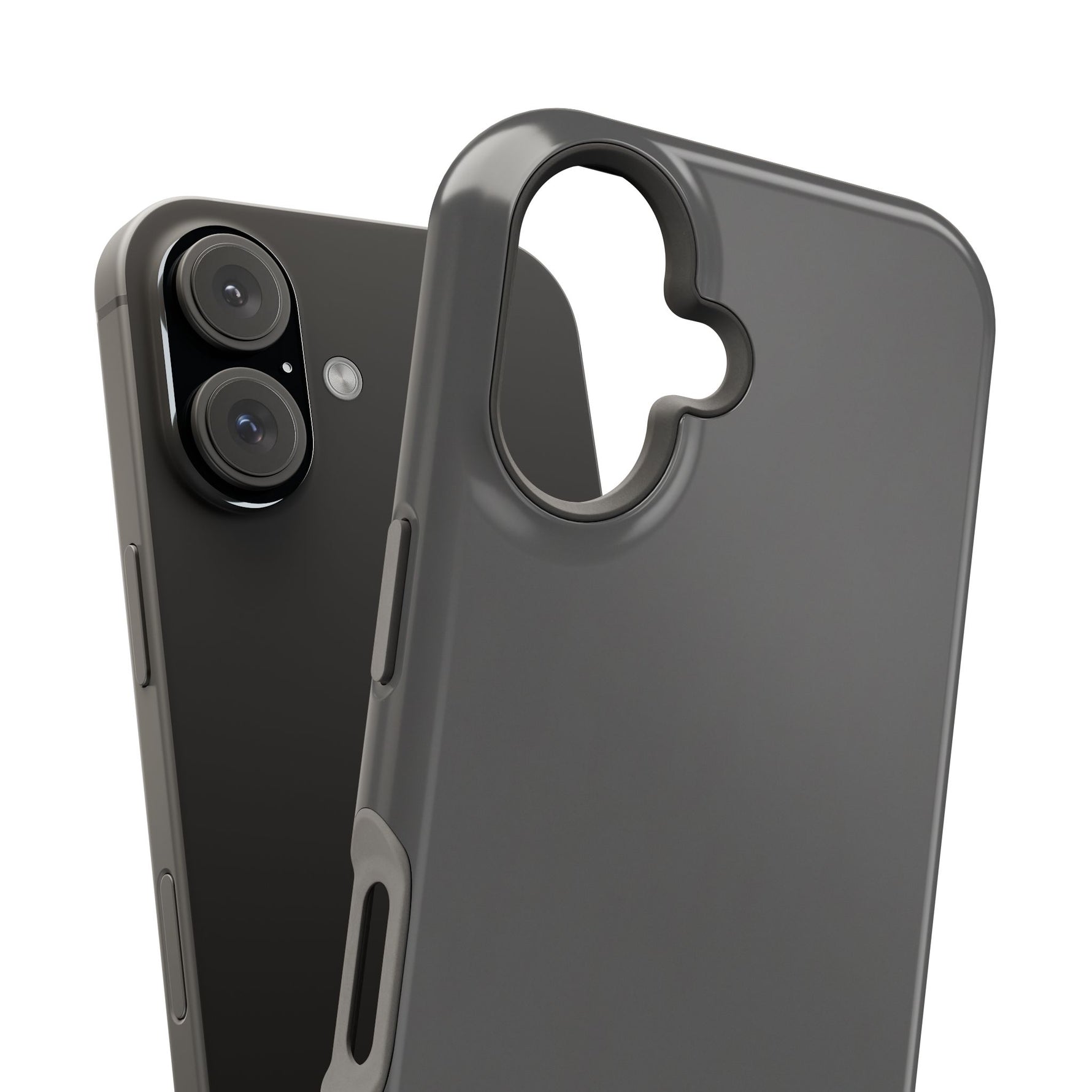 Charcoal Ink Black Solid Color Impact-Resistant iPhone Case | Slim Shockproof Magsafe-Compatible