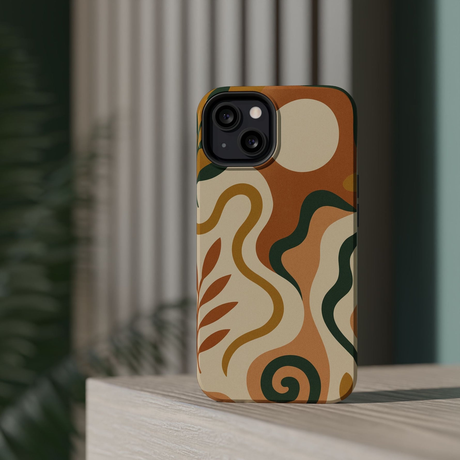 Abstract Earth-Tone Impact iPhone Case — MagSafe  Shamo's