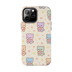 Cute Pastel Bear Impact Phone Case | Heart & Star Kawaii Pattern  Shamo's