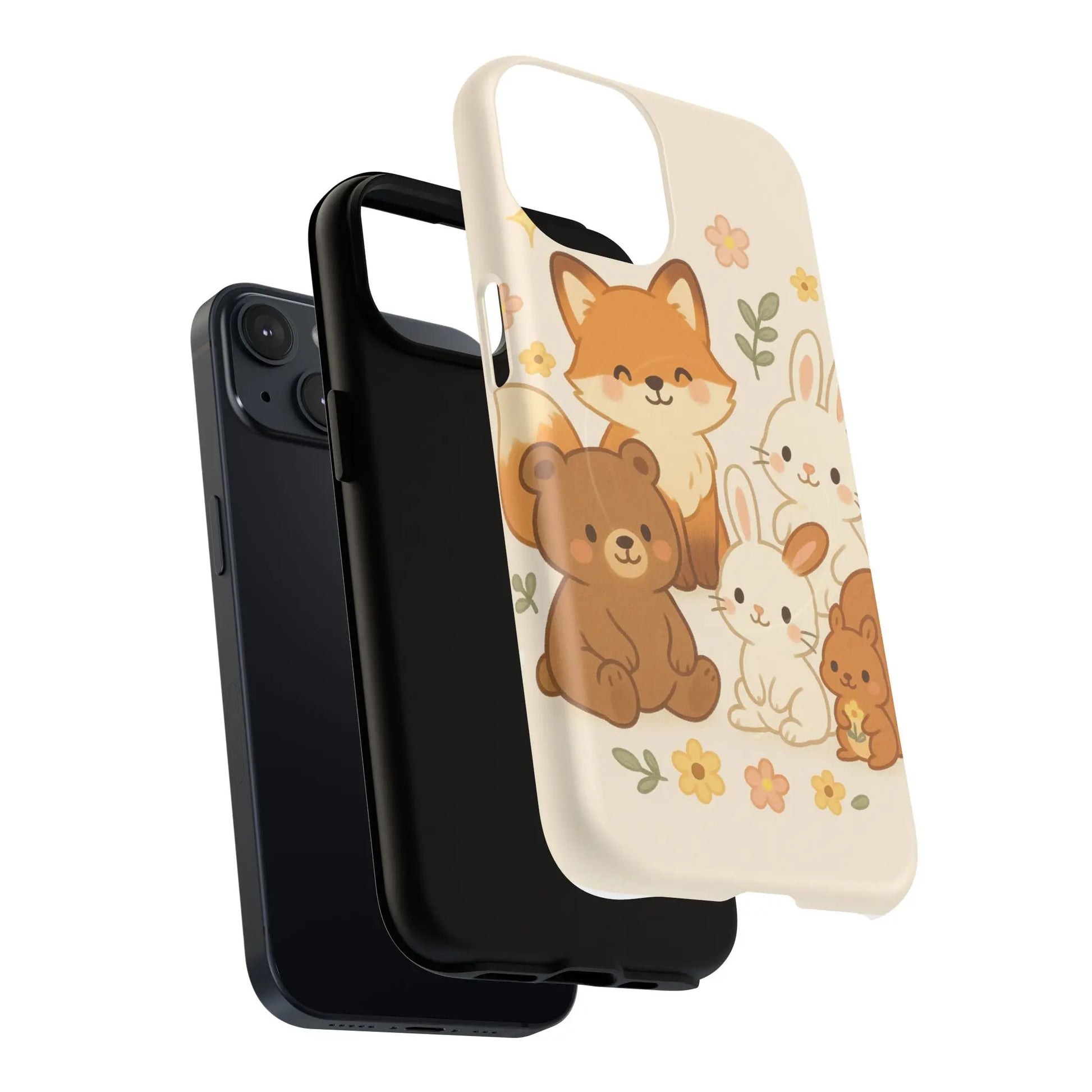 Forest Friends iPhone Case — Fox, Bear & Bunny Design. with MagSafe  Shamo's