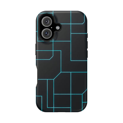 Neon Grid Magnetic Impact-Resistant iPhone Case | MagSafe compatible  Shamo's iPhone 16 / Matte