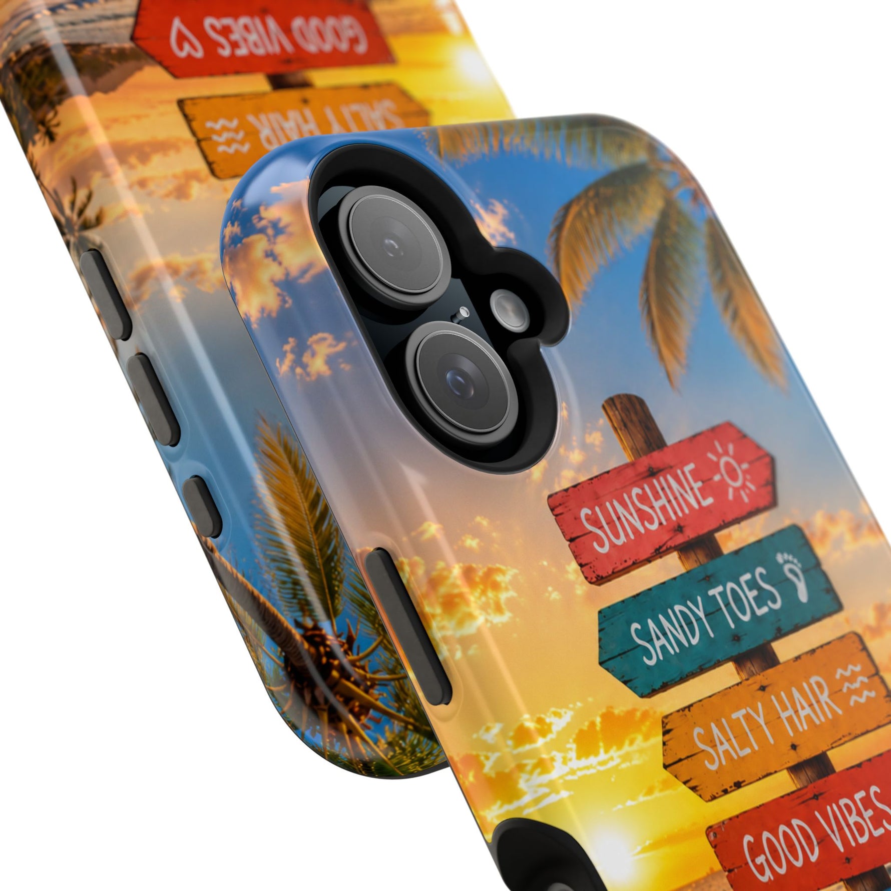 Hello Summer Phone Case — Tropical Beach MagSafe Impact-Resistant Case
