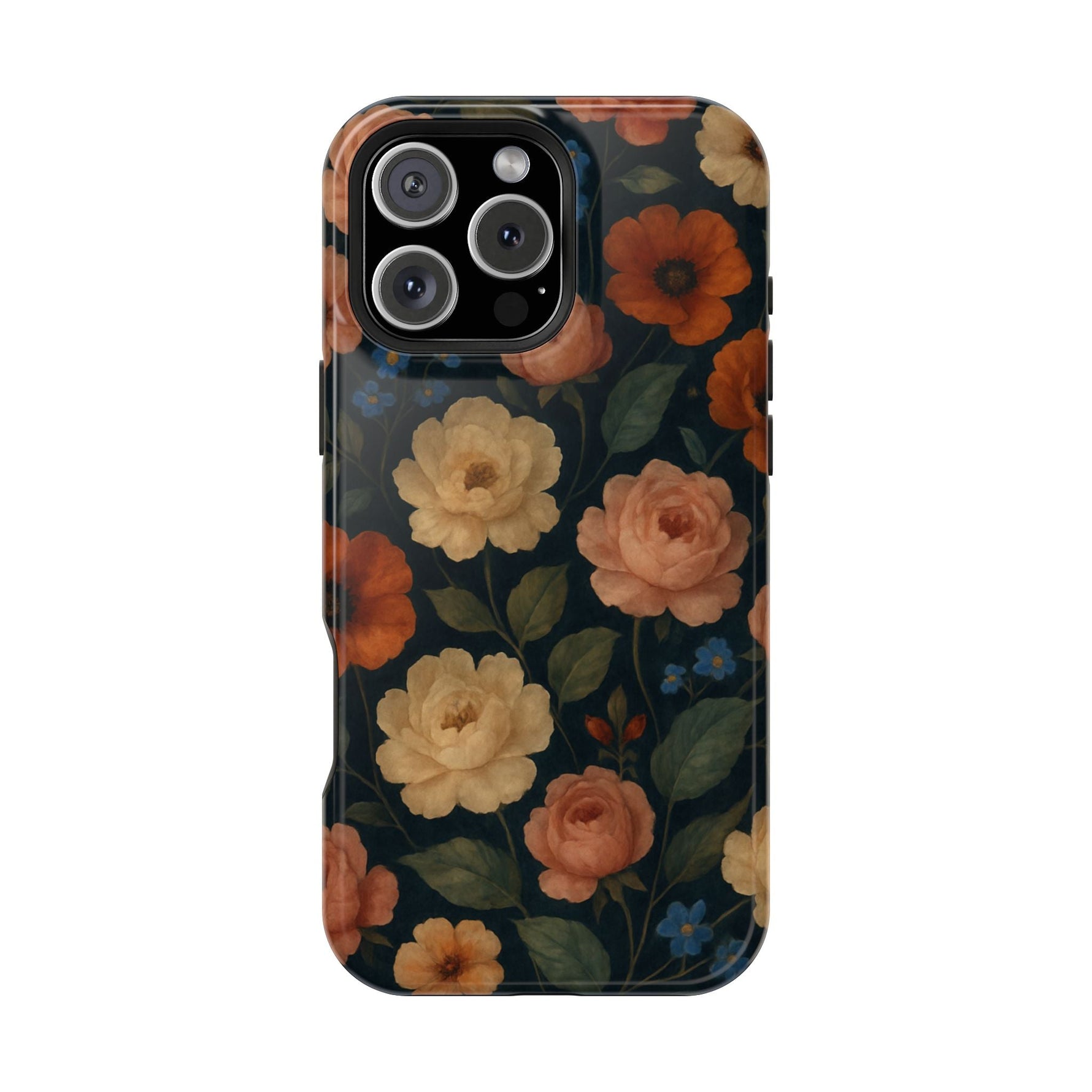 Floral Vintage Rose Magnetic Impact iPhone Case with MagSafe  Shamo's iPhone 16 Pro Max / Glossy