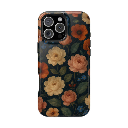 Floral Vintage Rose Magnetic Impact iPhone Case with MagSafe  Shamo's iPhone 16 Pro Max / Glossy