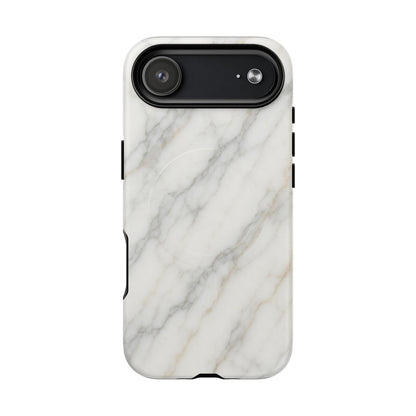 Classic White Marble iPhone Case with MagSafe - Shamo's