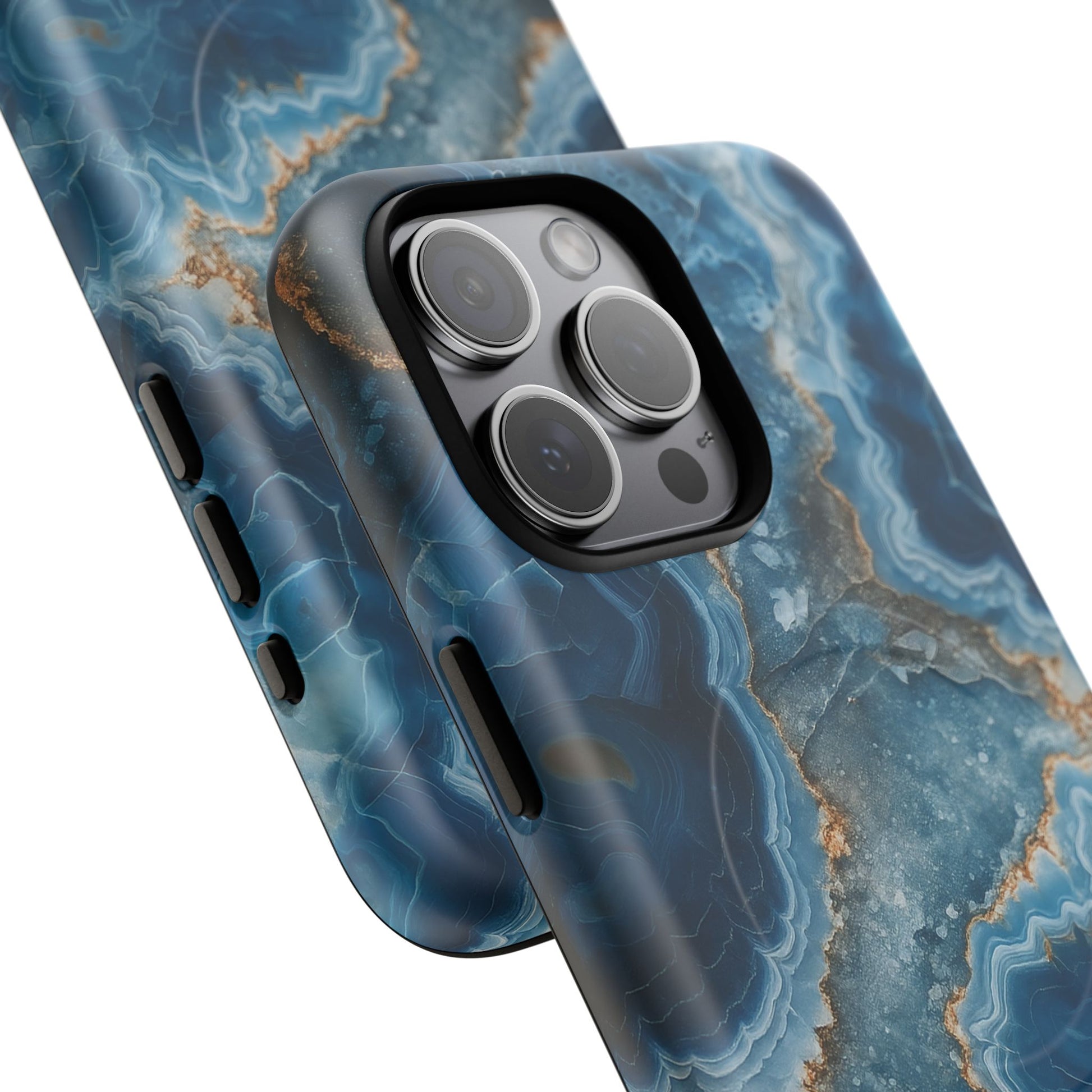 Blue Agate Marble iPhone Case —with MagSafe - Shamo's