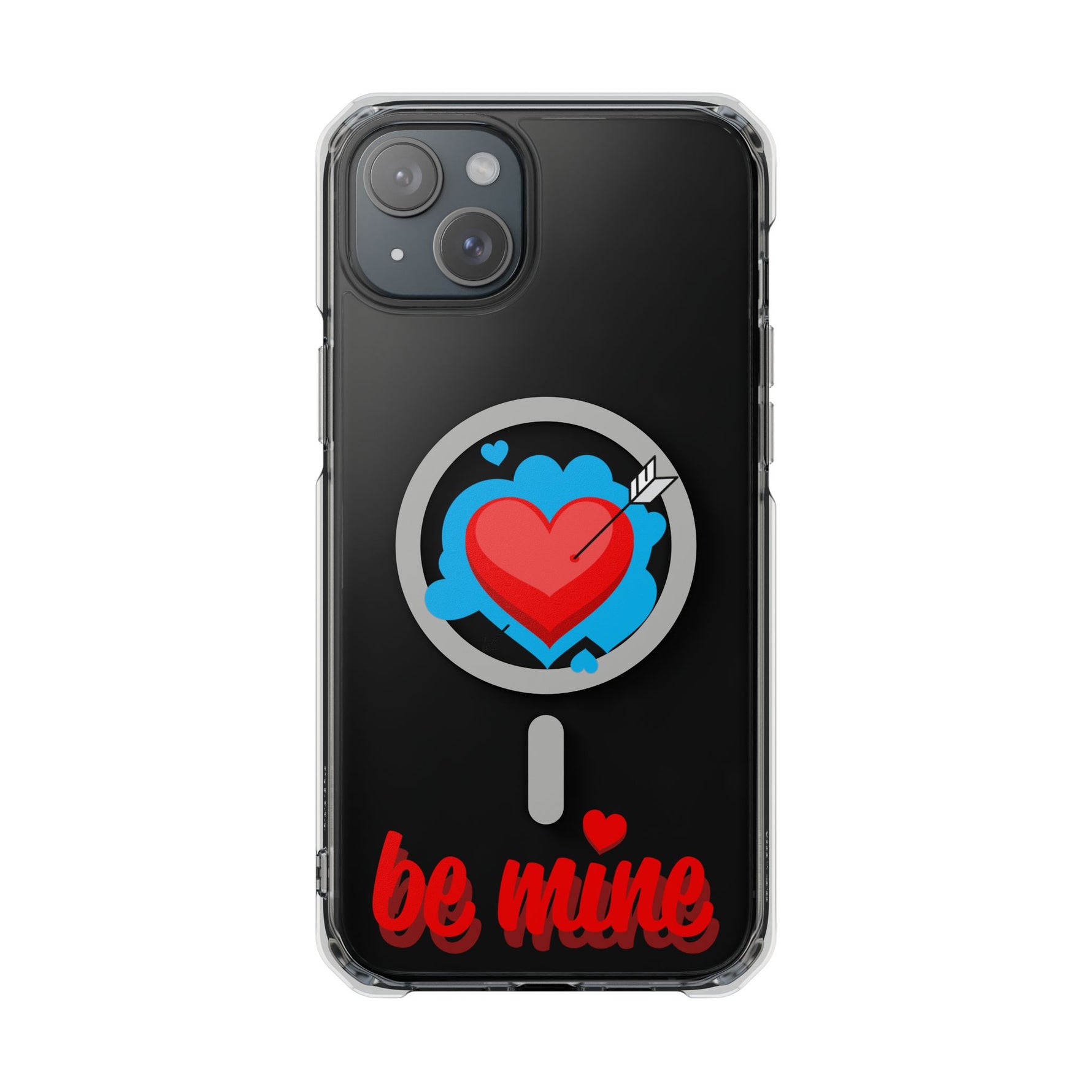MagSafe-Compatible Clear Phone Case — "Be Mine Love Edition" - iPhone 15 Plus - Shamo's