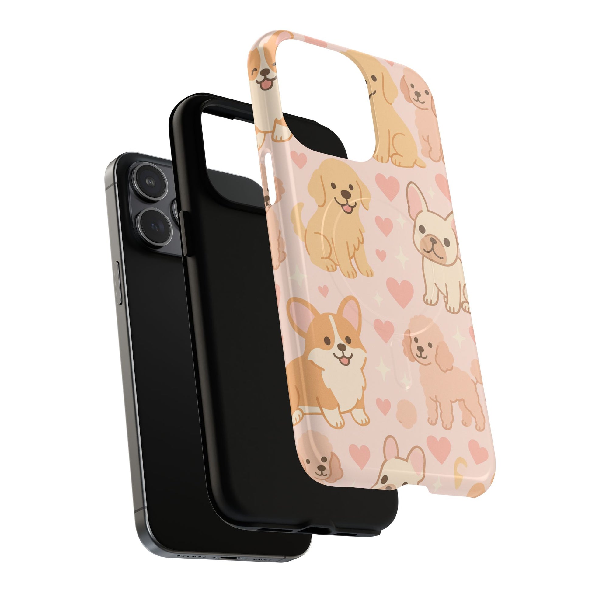 Puppies & Hearts iPhone Case compatible with MagSafe - Shamo's