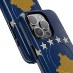Kosovo Flag Tough iPhone Case — Navy Blue Stars & Gold Map (MagSafe compatible)  Shamo's
