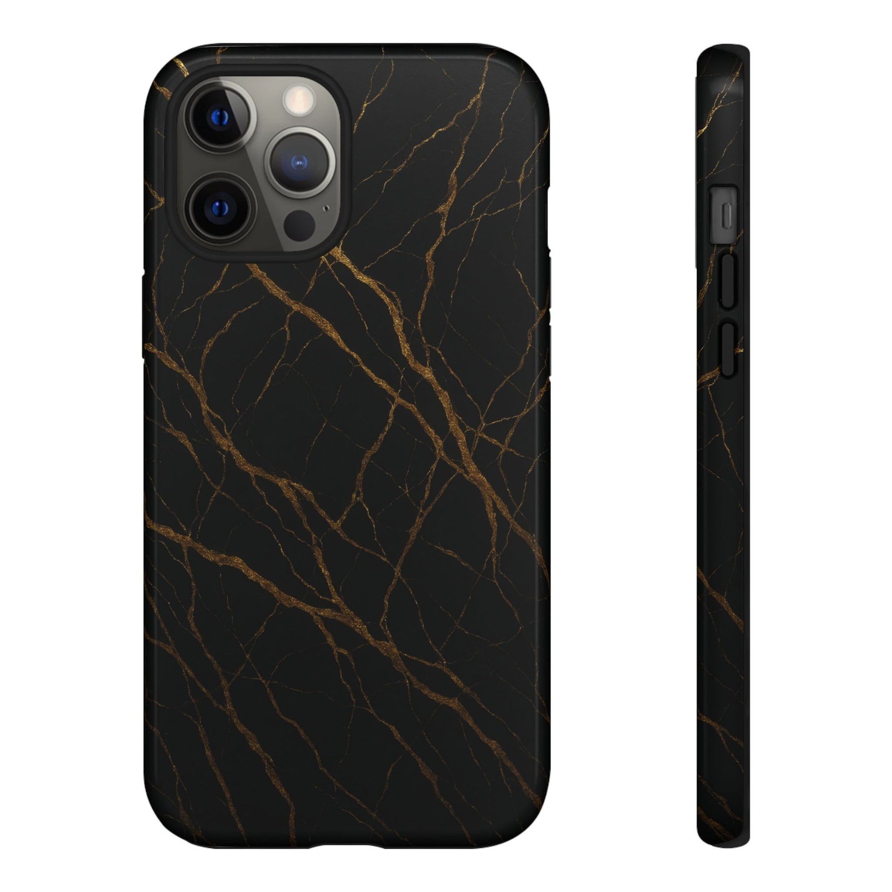 Black Marble Tough iPhone Case - Shamo's