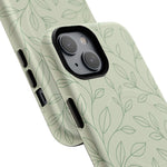 Sage Botanical Leaves Floral iPhone Case | MagSafe - Shamo's
