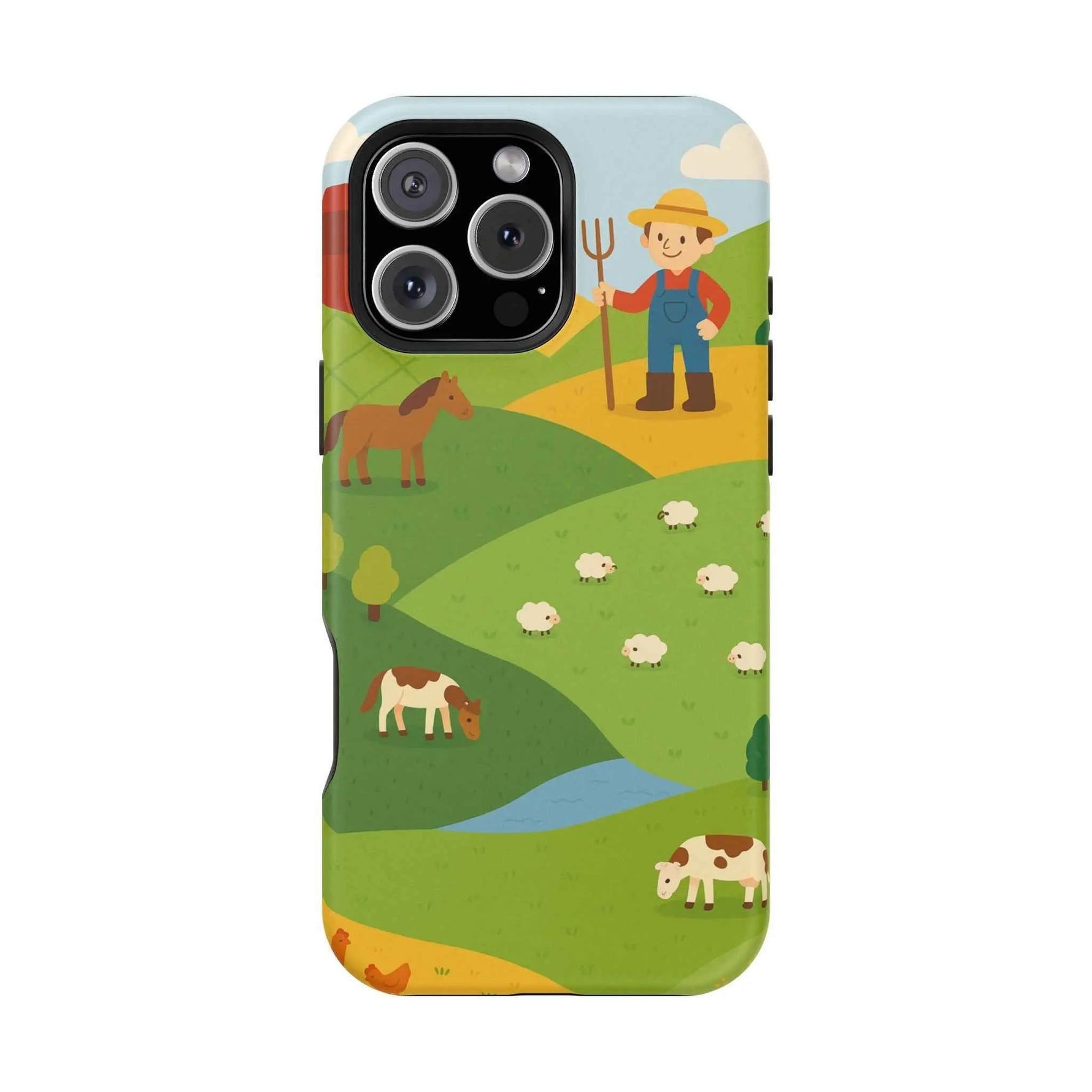 Farm-Themed Impact-Resistant MagSafe Phone Case