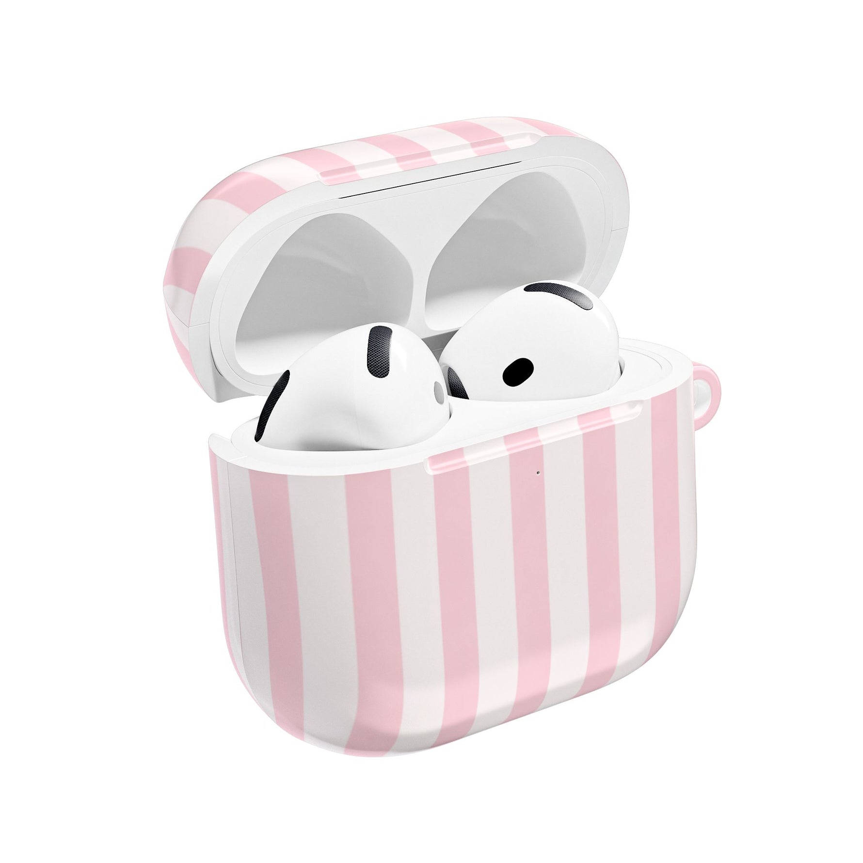 Pink Striped AirPod Case — Pastel Candy Stripe Protective Cover