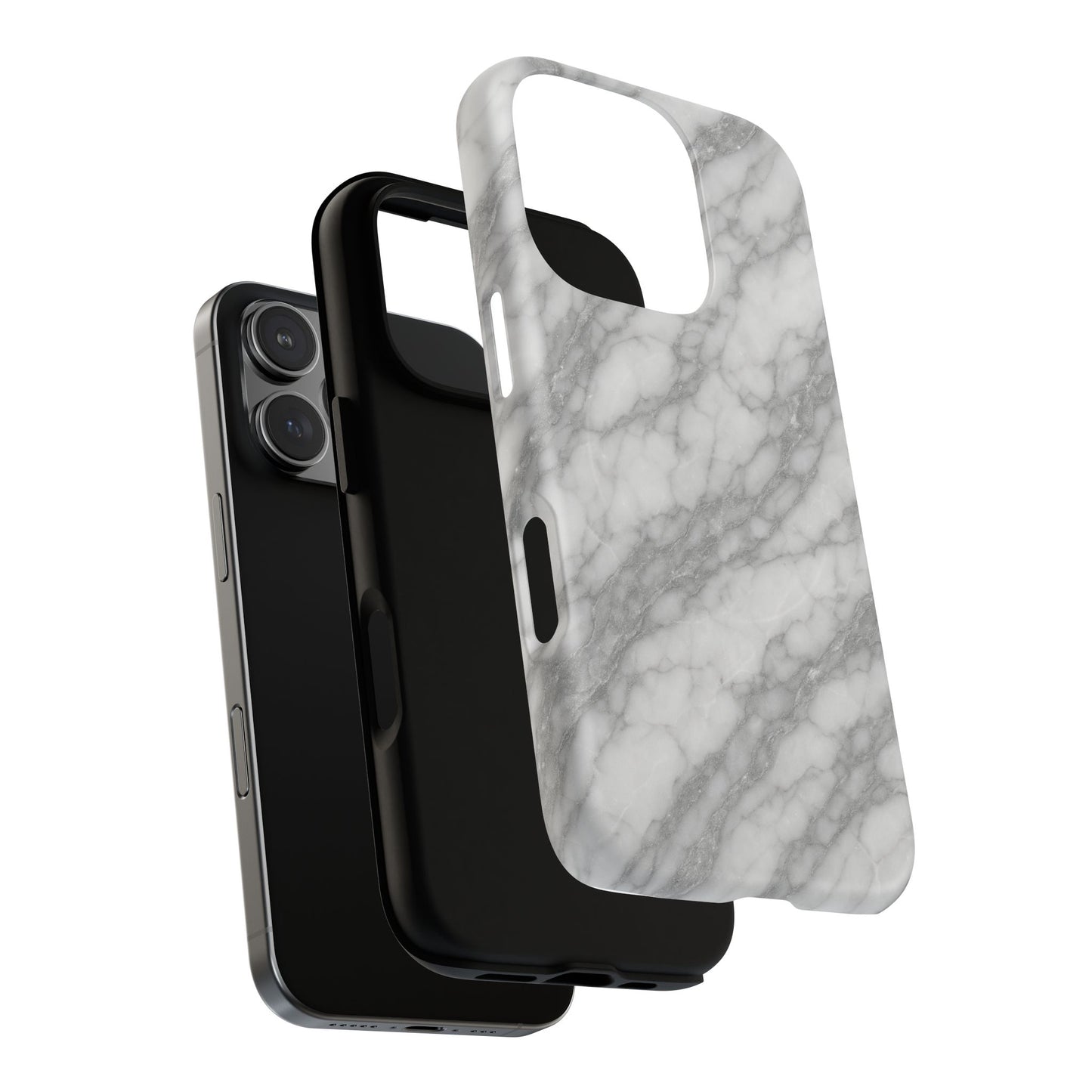 Silver Mist Marble iPhone Case with MagSafe