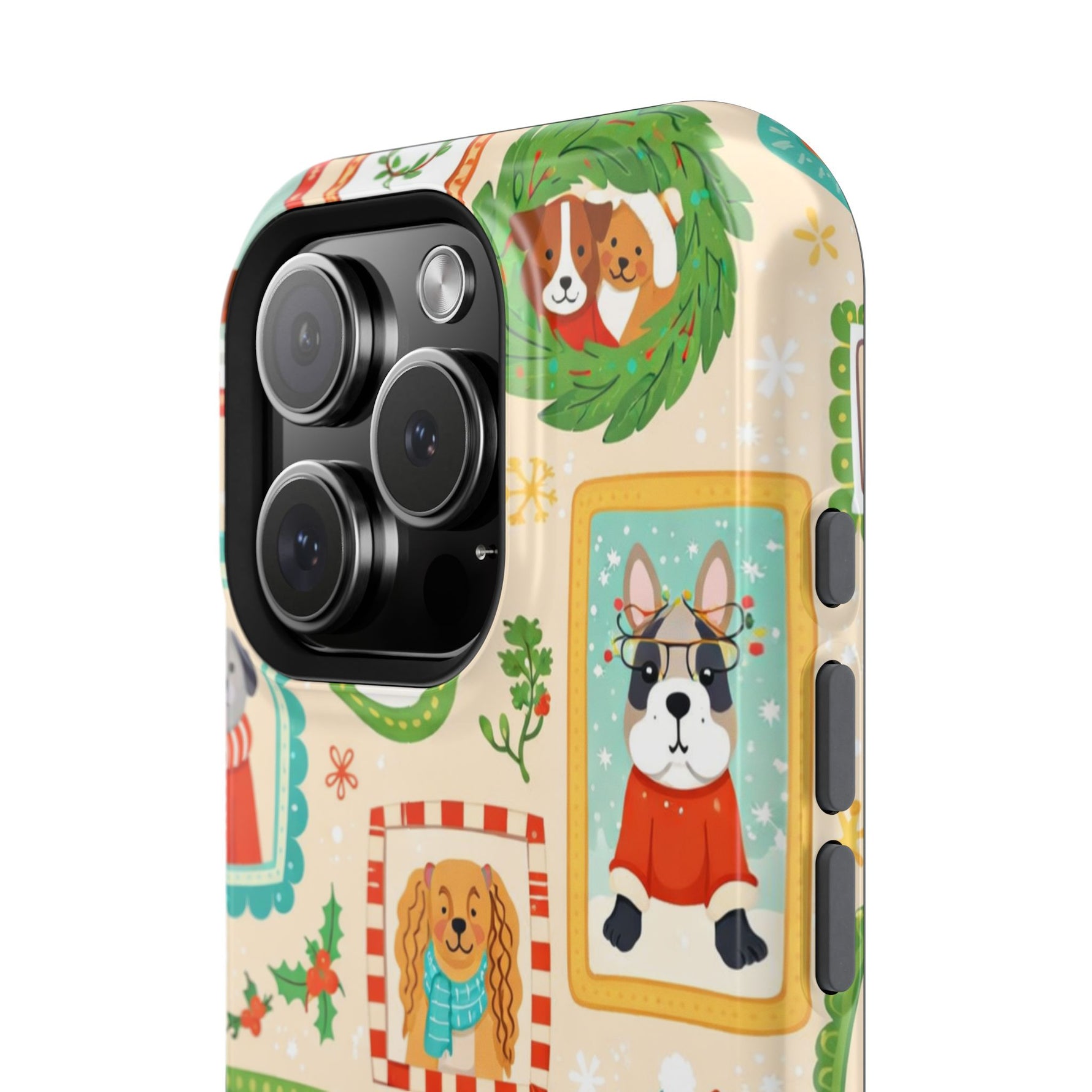 Cute Holiday Dogs MagSafe Compatible Impact-Resistant Phone Case - iPhone 17 Pro Max / Glossy - Shamo's