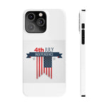 Slim Phone Cases with 4th of July writing for iPhone 17 and more - Shamo's