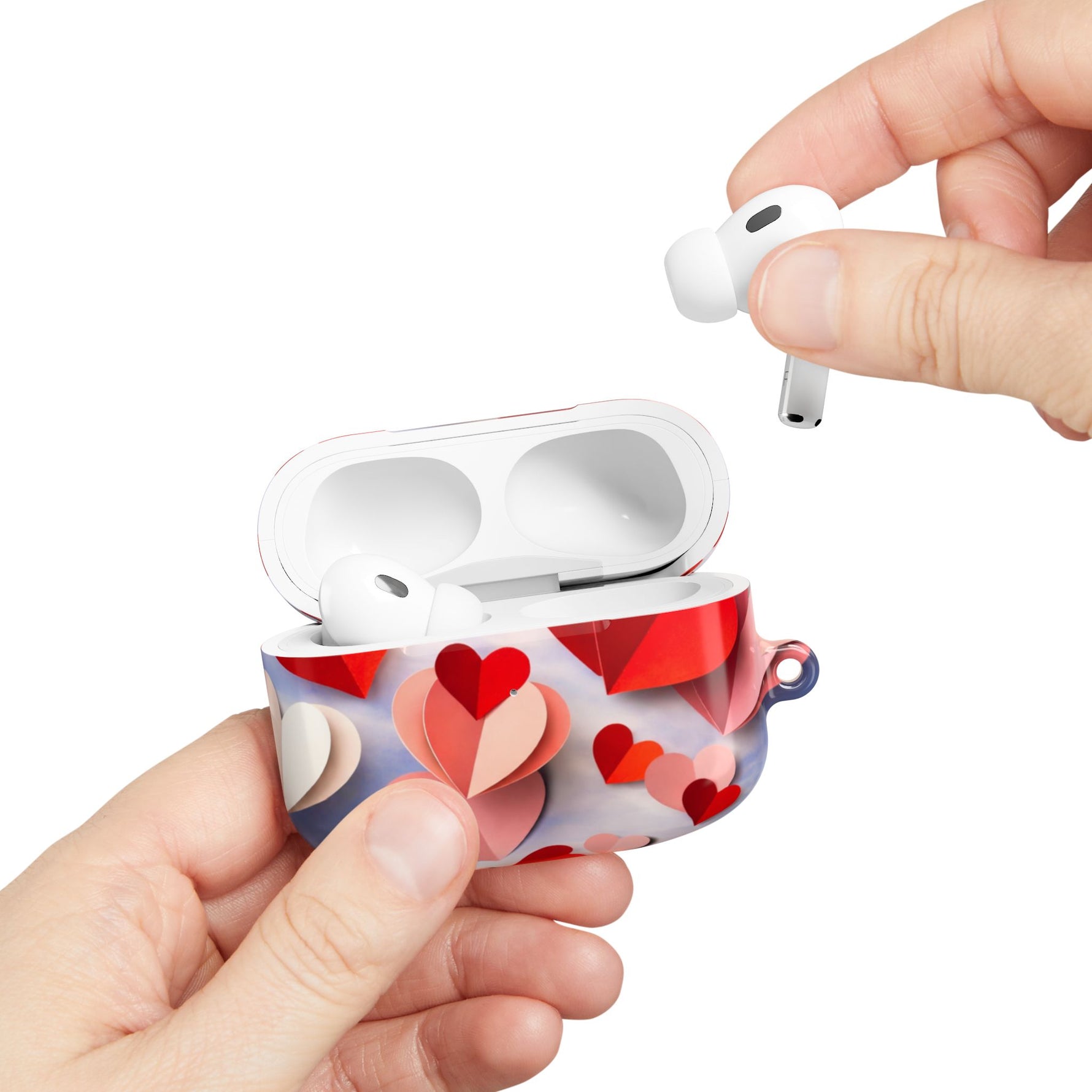 AirPod Case | 3D Paper Hearts Valentine Protective AirPods Case