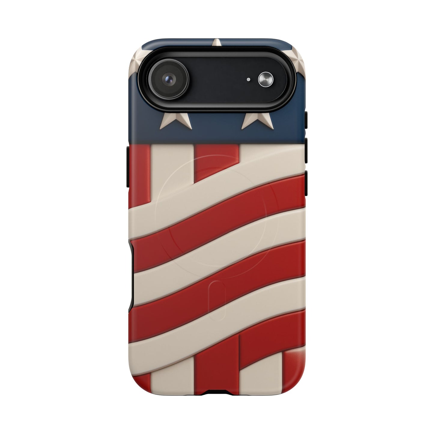 Patriotic iPhone Cases - MagSafe Tough American Flag Design