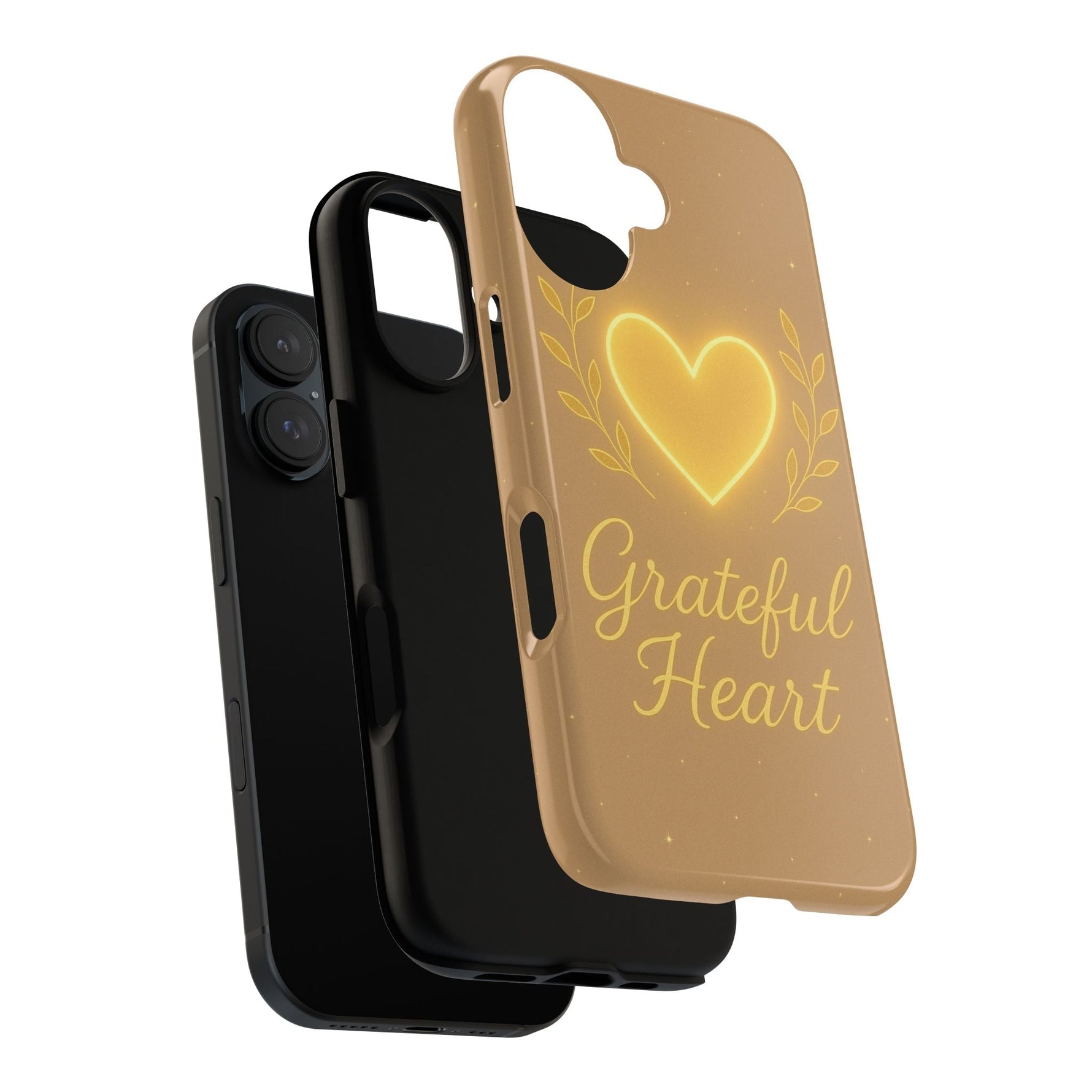 Grateful Heart iPhone Case — Warm Neon Heart  Shamo's